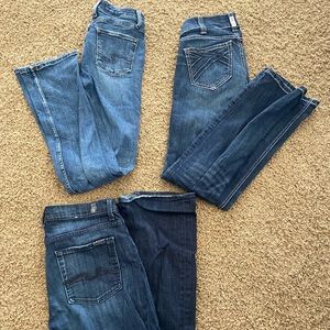 7 For All Mankind Jeans, Silver Jeans, and Ariat Jeans!
